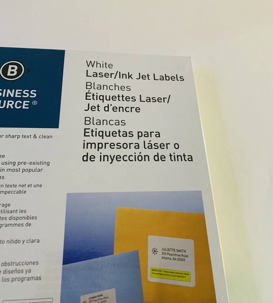 Business Source Mailing Laser Labels *2 by 4*