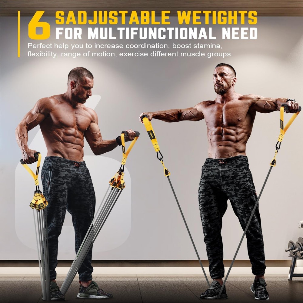 Resistance Bands for Working Out, regular-sized exercise bands, yellow