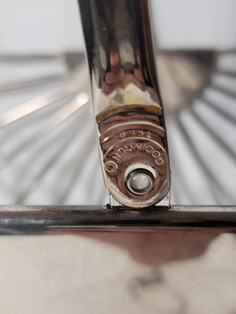 Vintage Godinger Silver/chrome Plated Bread/Fruit Basket W/ Folding Handle 1988