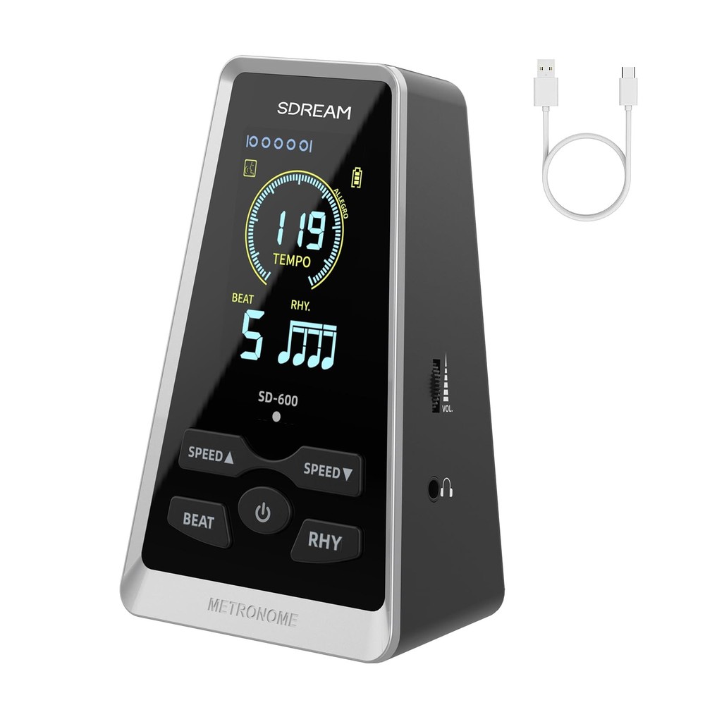 Digital Rechargeable Metronome LCD Voice Beat Control