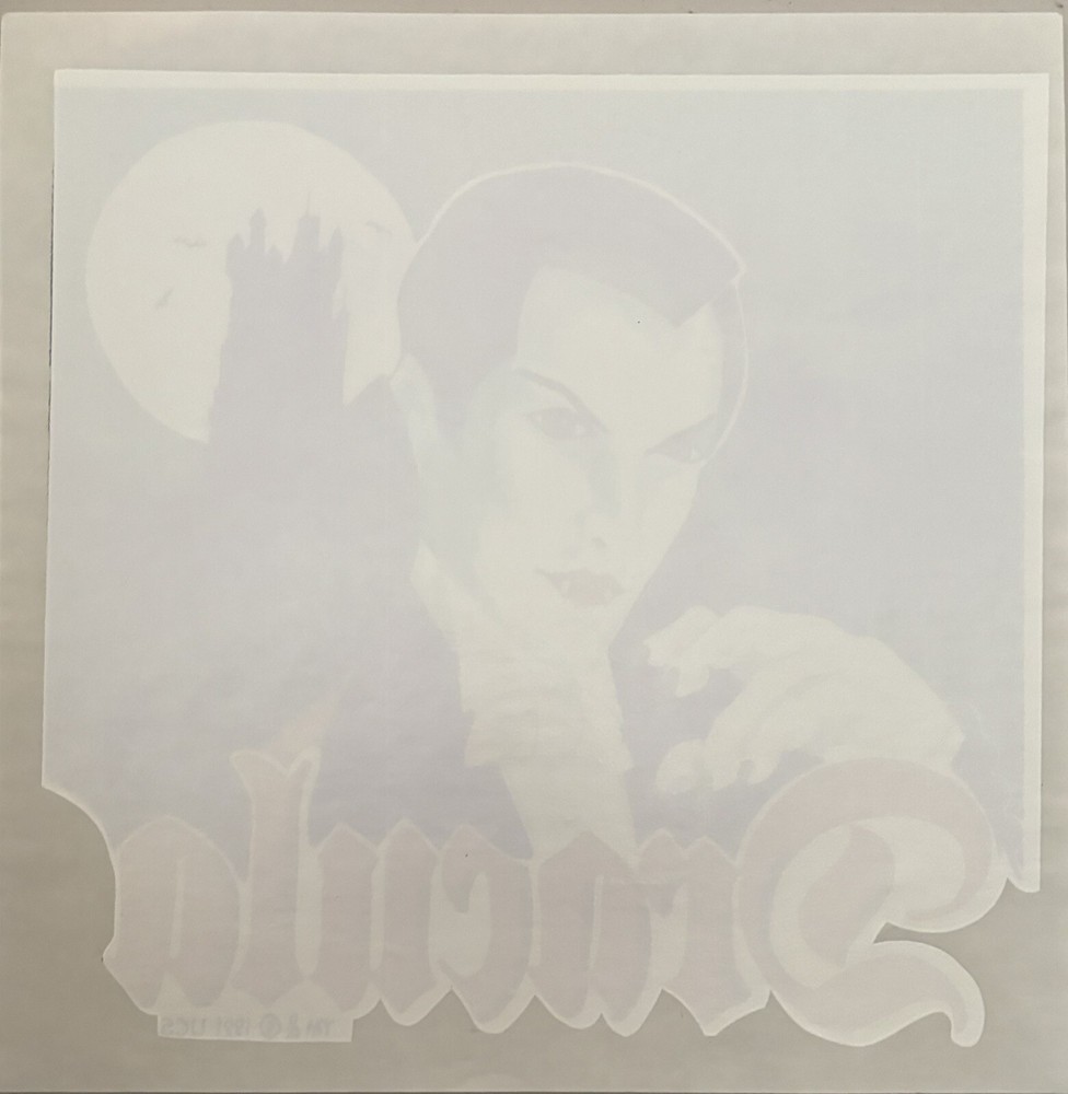 Original Vintage Dracula Vampire Monster Iron On Transfer