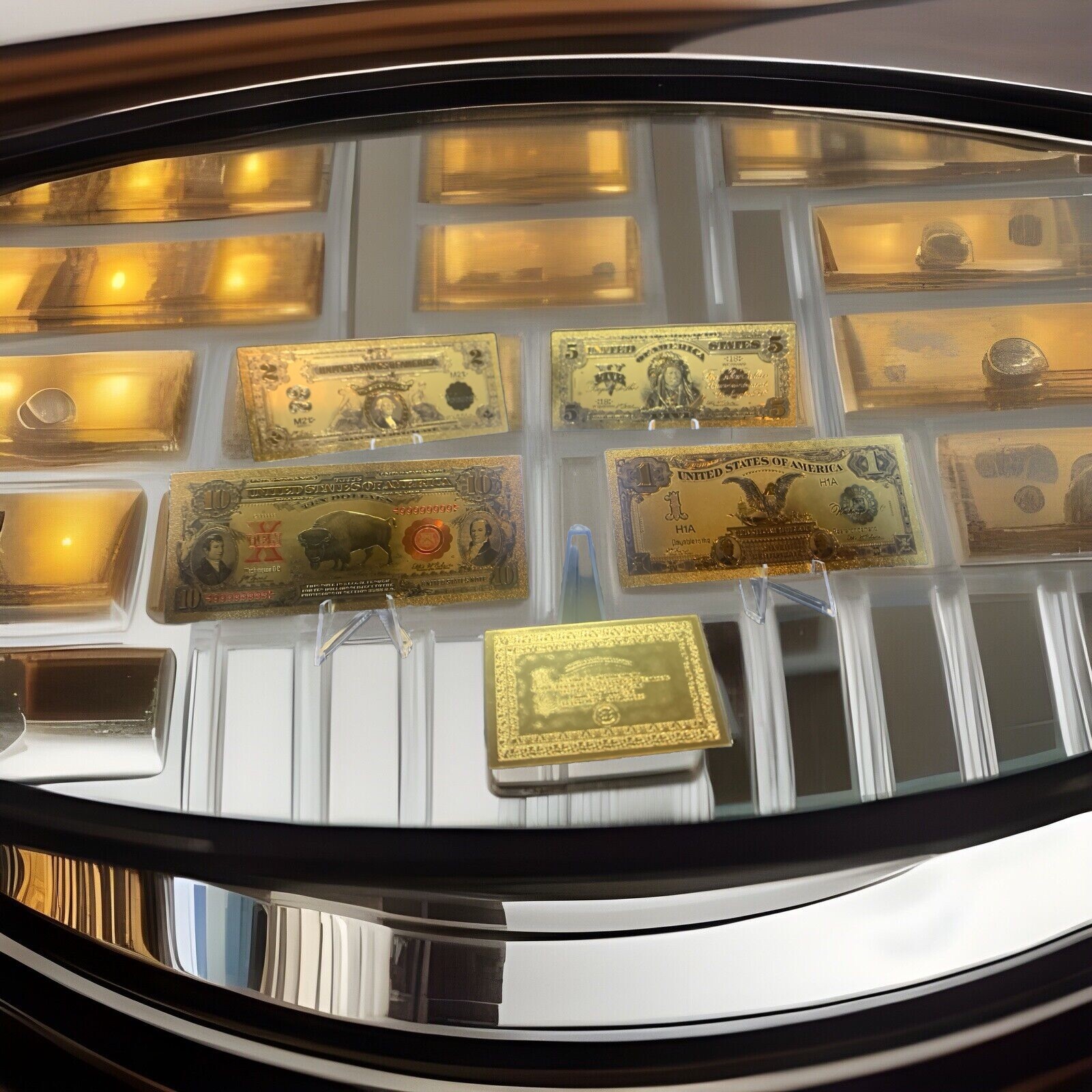 4PC MINT Banknote W/COA Lot💵GOLD 1899 $10 Bison&$1 Eagle Rep*Notes+PennyN More~