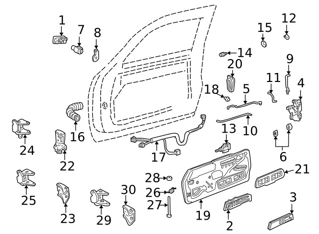 Genuine GM Door Outside Handle Rod 15759048