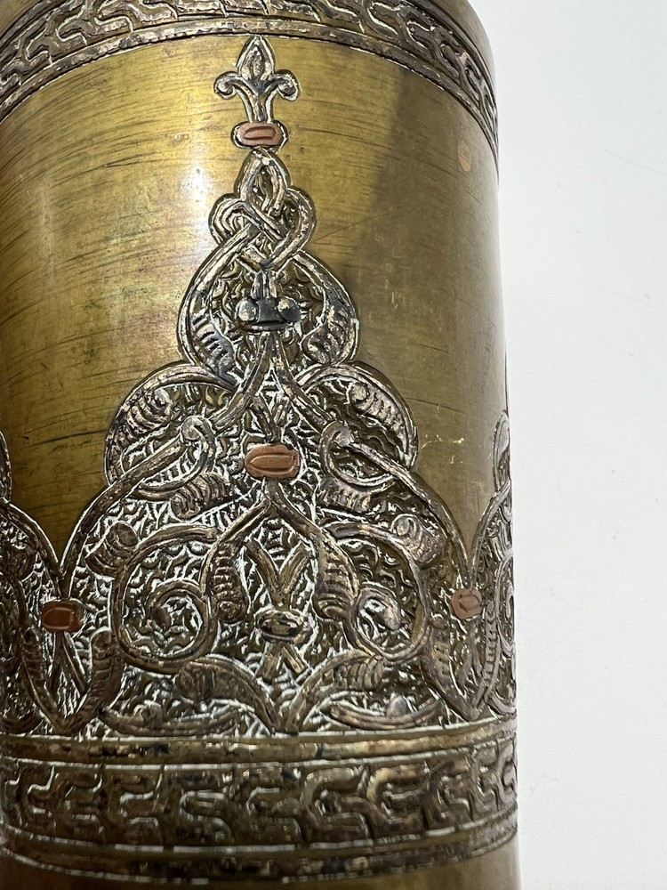 Vtg Handcrafted Solid Brass Traditional Lassi Drinking Cup India Pakistan Boho