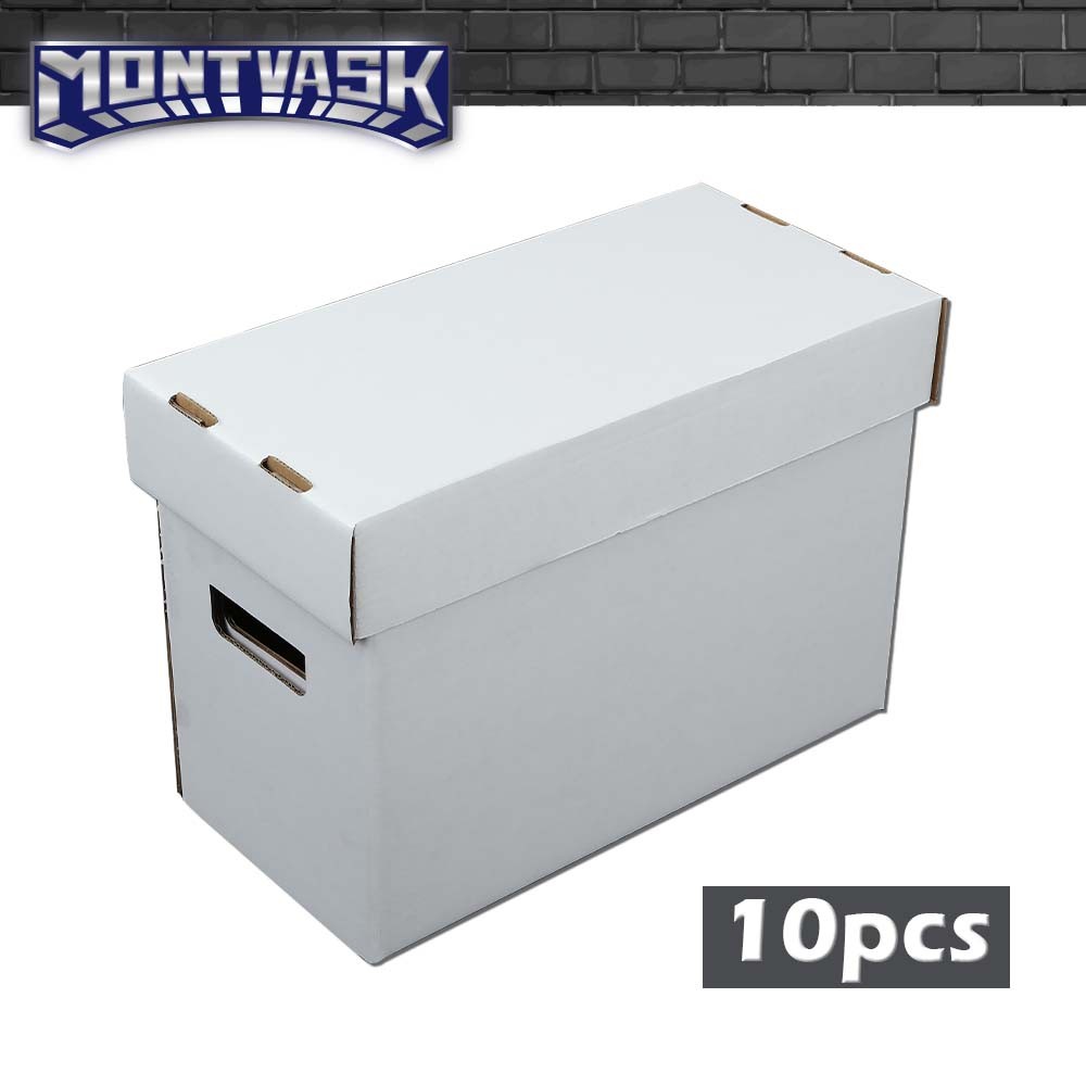 10Pcs Comic Books Storage Boxes Short Holds 150-175 Stackable Durable Archive US