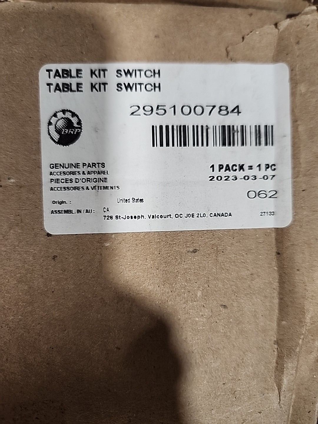 New OEM SEA-DOO SWITCH  Adjustable Table for Switch Pontoon 295100784