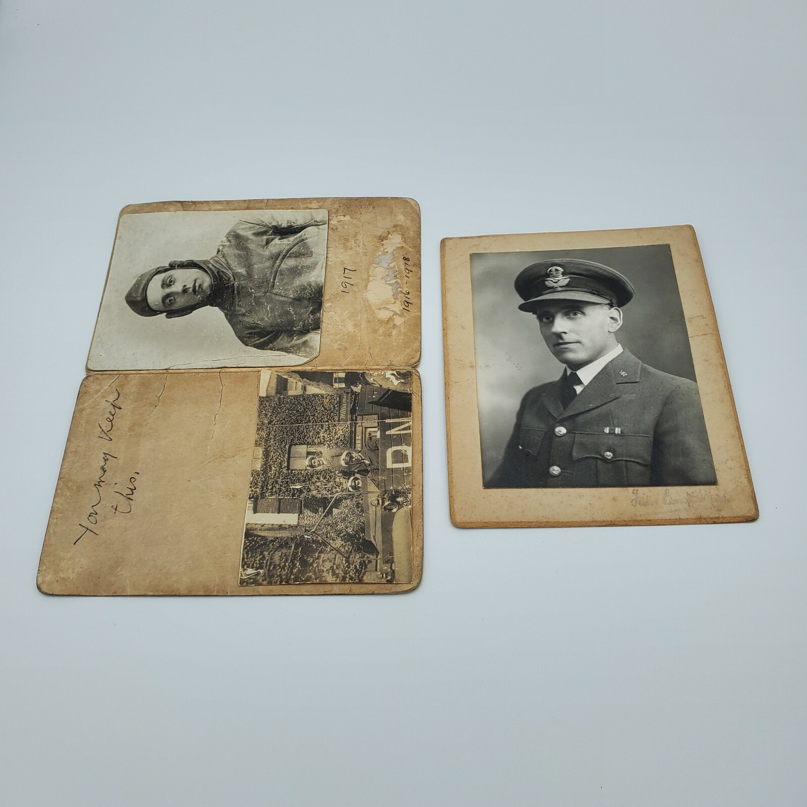Original WW1 RFC WW2 RAFVR ADCC Officer ID Photo Group Albert Henry Adams Pilot