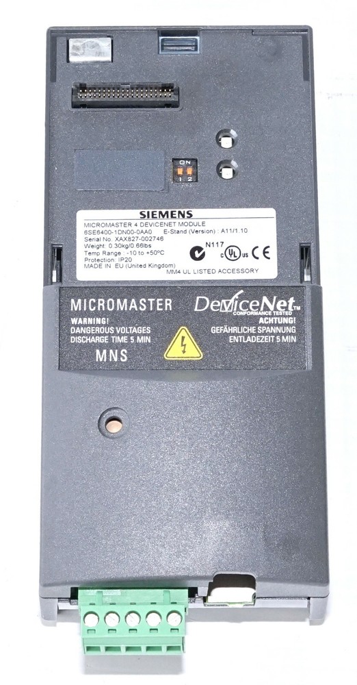Siemens 6SE6-400-1DN00-0AA0 Micromaster 4 DeviceNet Module *NEW*