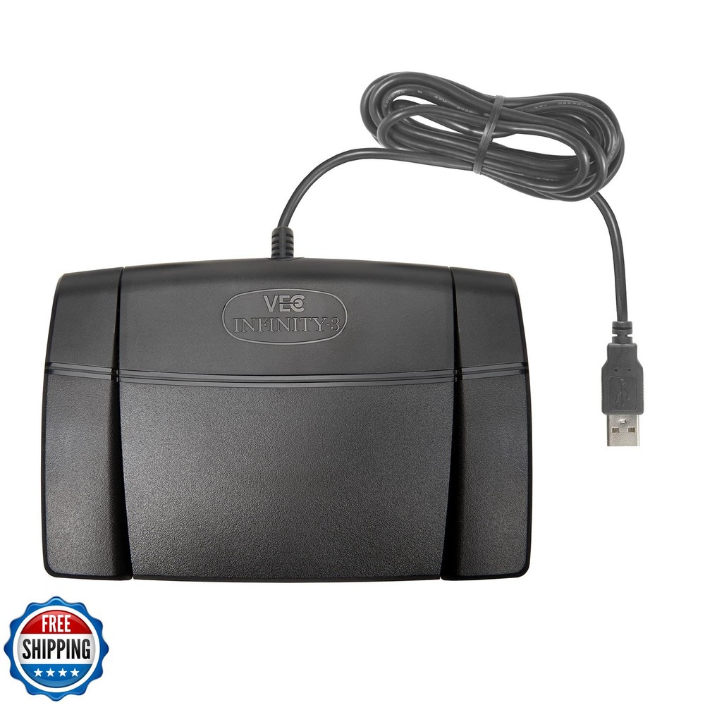 Executive Communication Systems Infinity 3 USB Foot Pedal Control with Comput