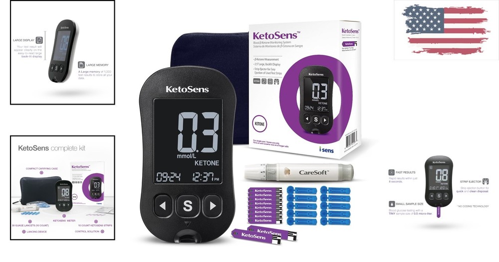 Ultimate Keto Diet Blood Ketone Testing Kit - Includes Meter & 10 Strips