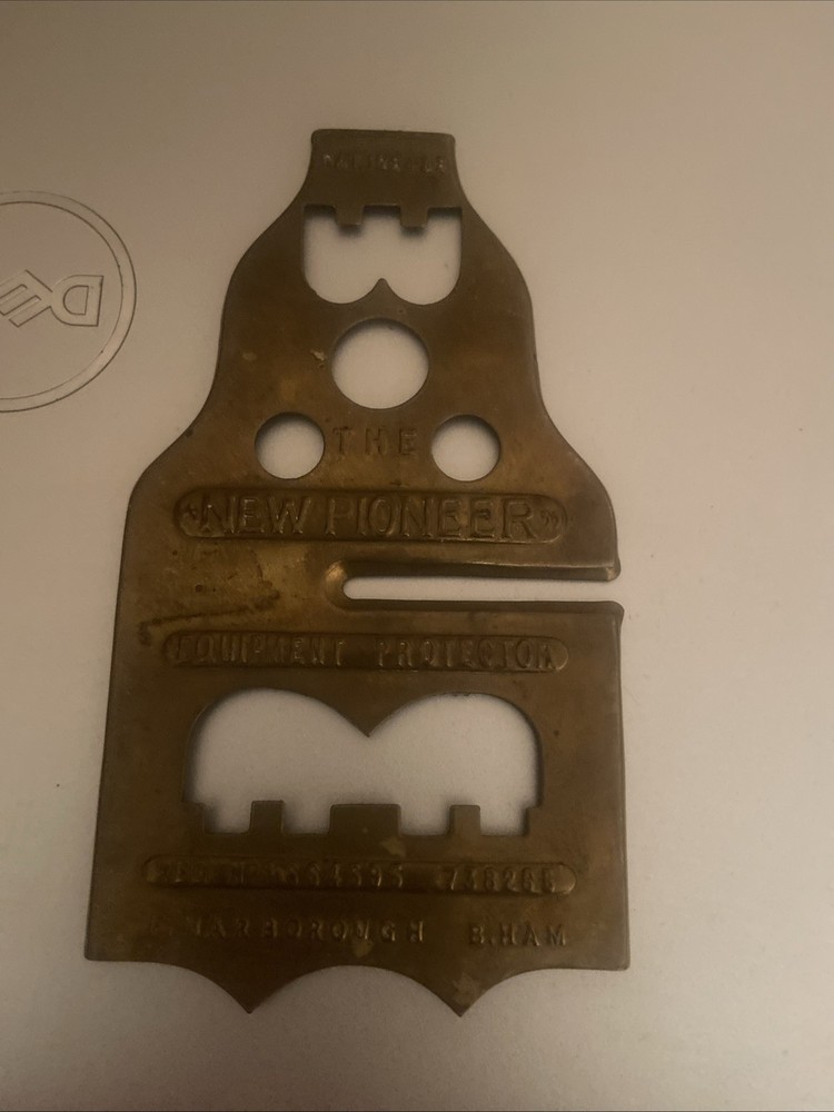 The "New Pioneer" Equipment Protector ~ Antique Brass Button Stick