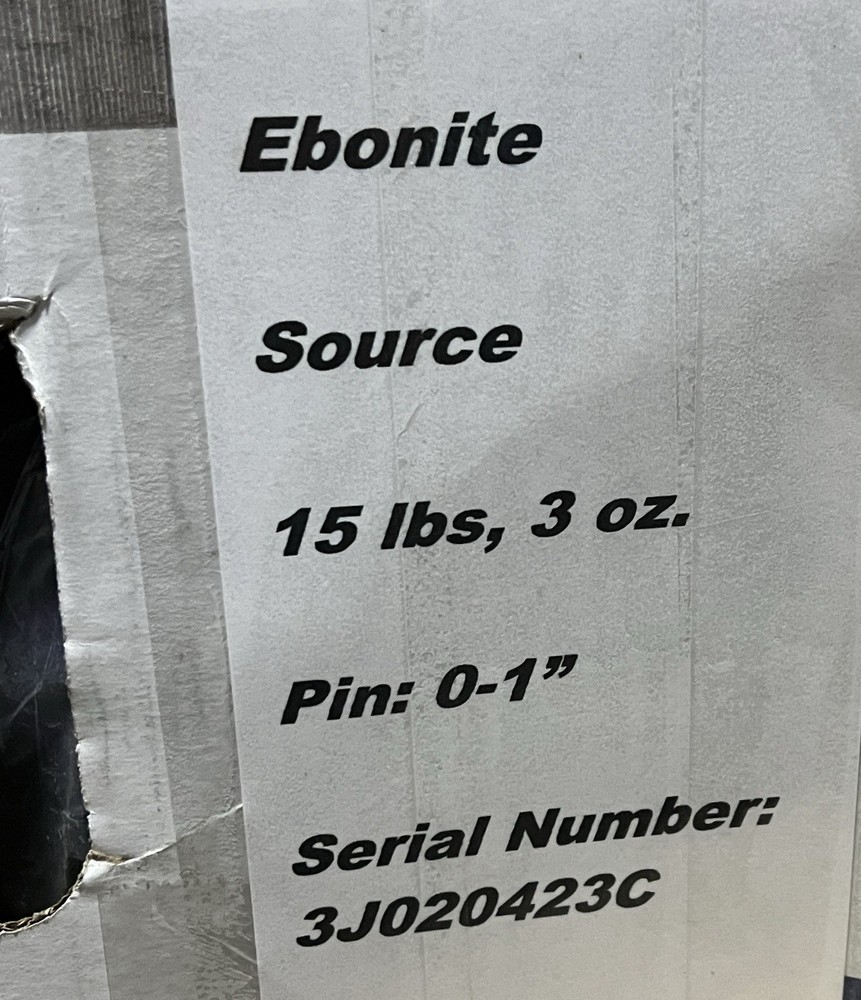 Ebonite Source 15 lb Bowling Ball New without Original Box X Out Short Pin