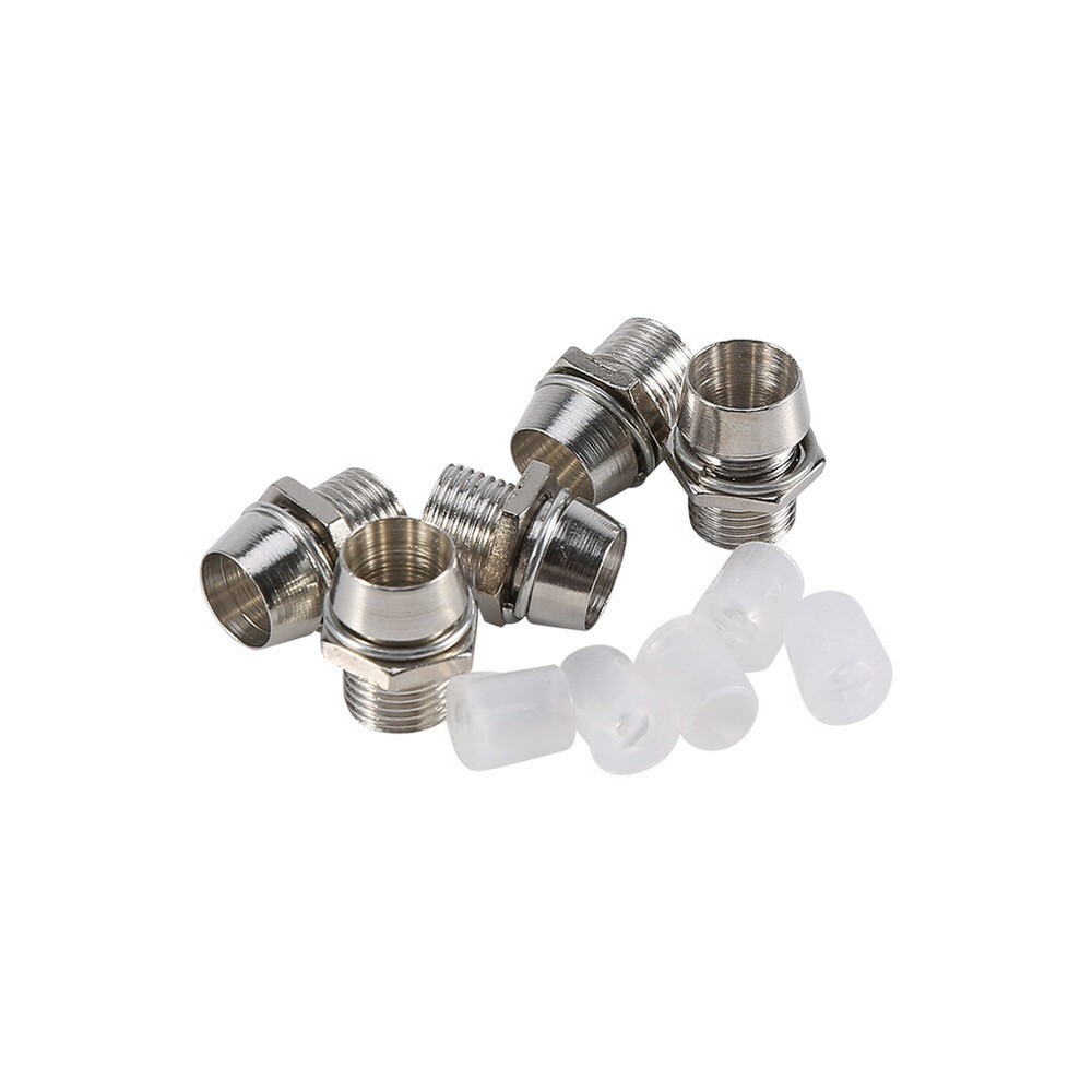 50 pcs Silver Color 5mm LED Holders Panel Display Thread Mount Size 8mm