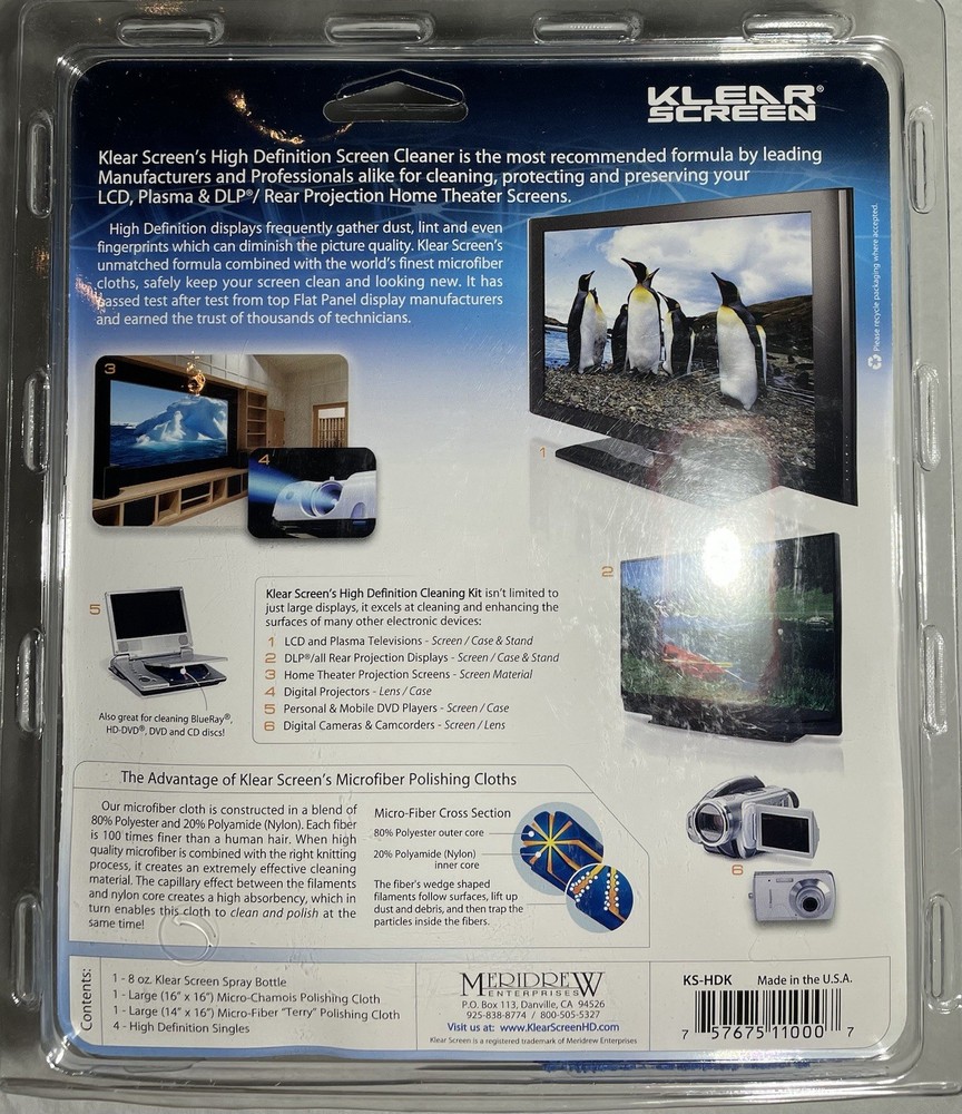 KLEAR SCREEN HD Screen Cleaner for LCD,Plasma,DLP/Projection, Home TheaterScreen