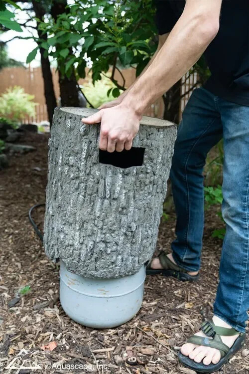 Aquascape Faux Stump Propane Tank Cover