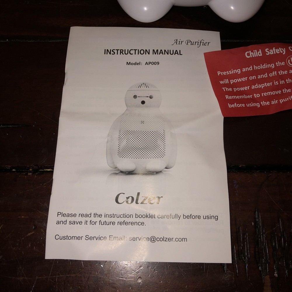 NEW/ OPEN BOX Colzer Air Purifier Model AP009