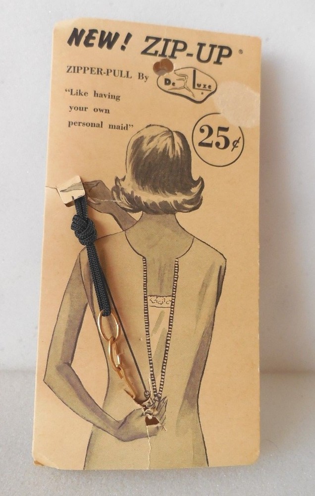 Vintage DeLuxe Zip-Up Zipper-Pull