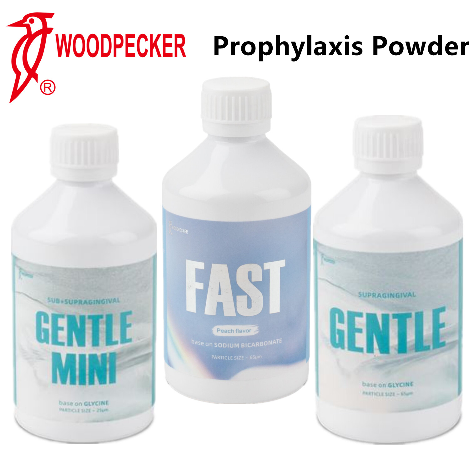 Woodpecker Dental Prophy Air Polishing Powder Glycine Plaque Stain Tartar Remove