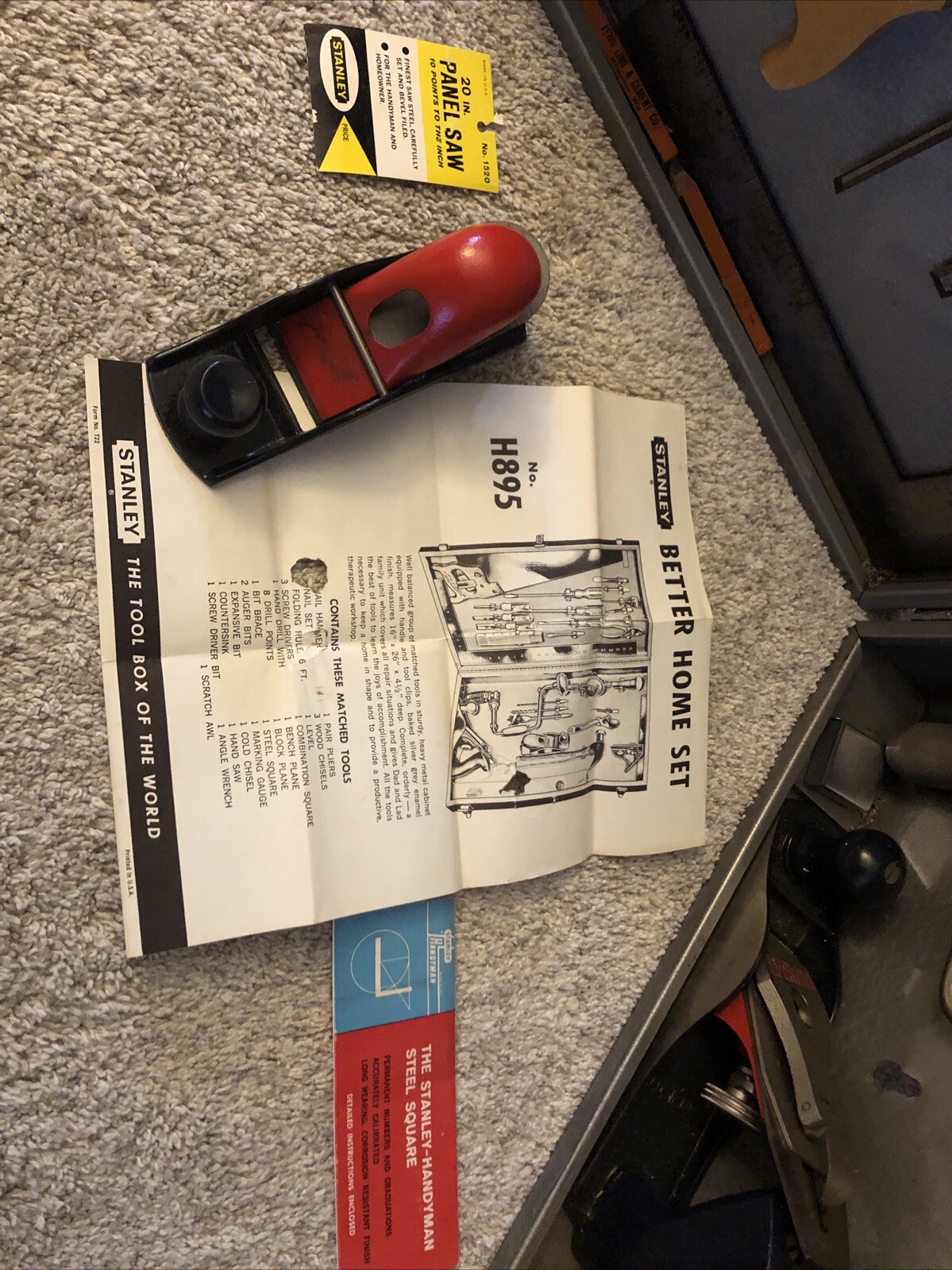 VTG Stanley Handyman Better Home Tool Cabinet H895 Tools Metal Case (FREE S&H)