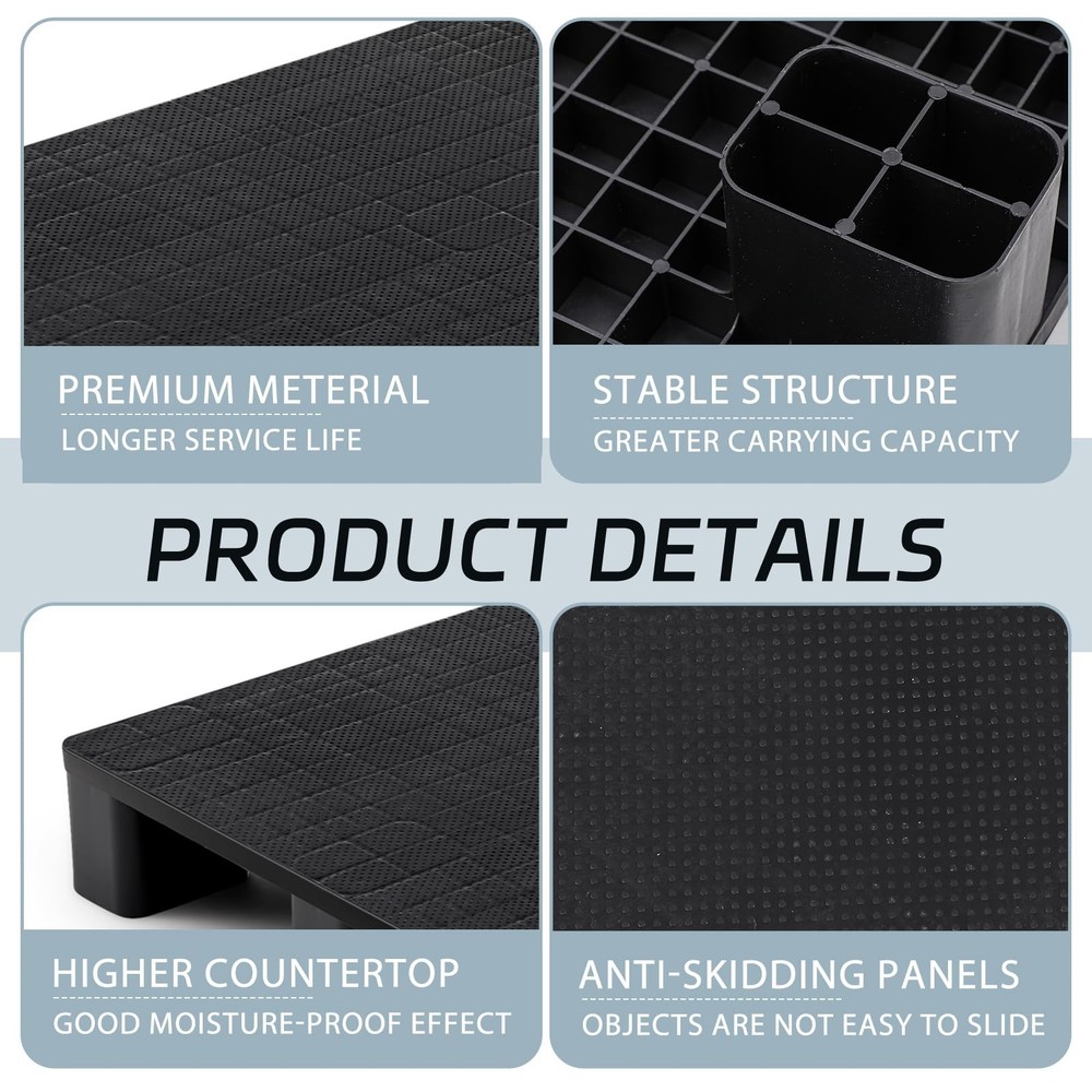 1 Pcs Plastic Pallet for Basement Storage Easy Stack Lightweight Floor Pallet...