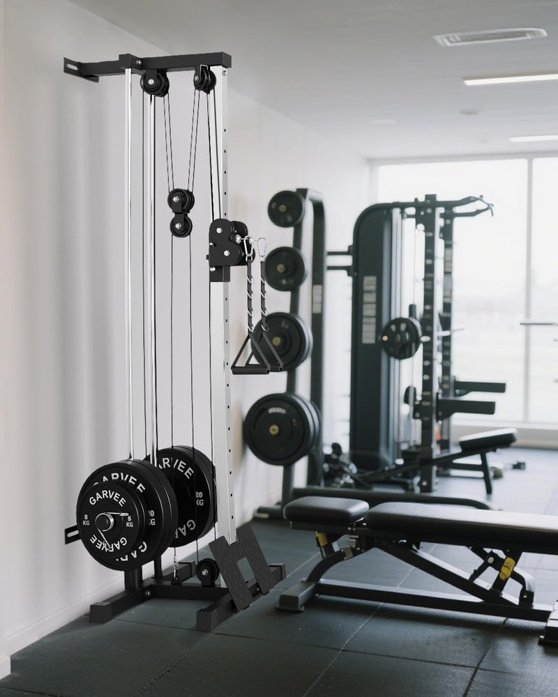 Wall Mount Cable Station, LAT Pulldown ,Cable Crossover Machine Workout Home Gym