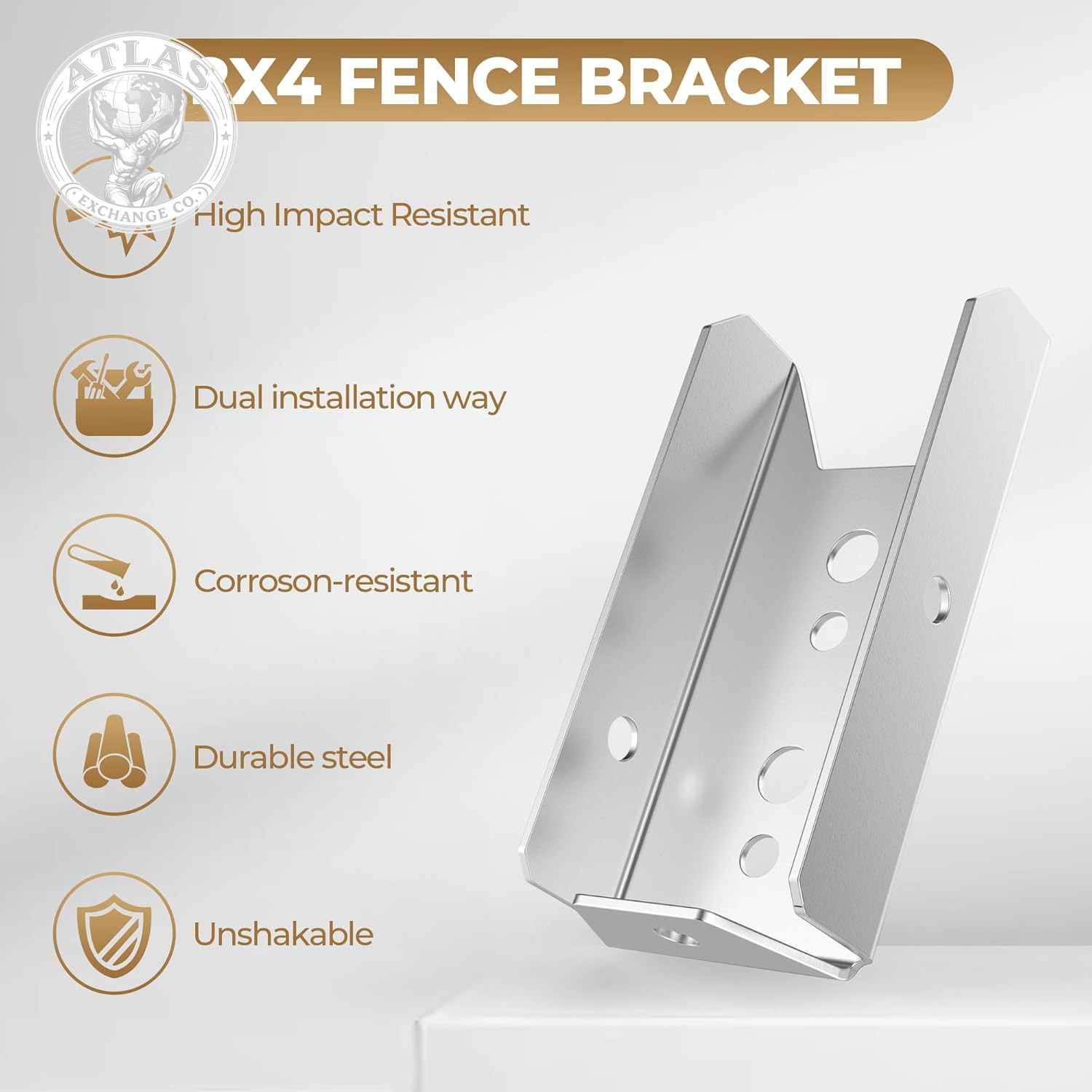 2X4 Fence Brackets for Wood,Fence Post Bracket,2X4 Brackets for Fence Rail,Deck