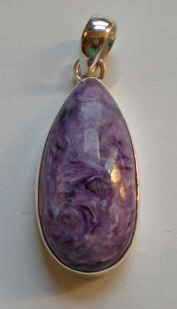 Charoite Pendant AAA - Sterling Silver j2402e