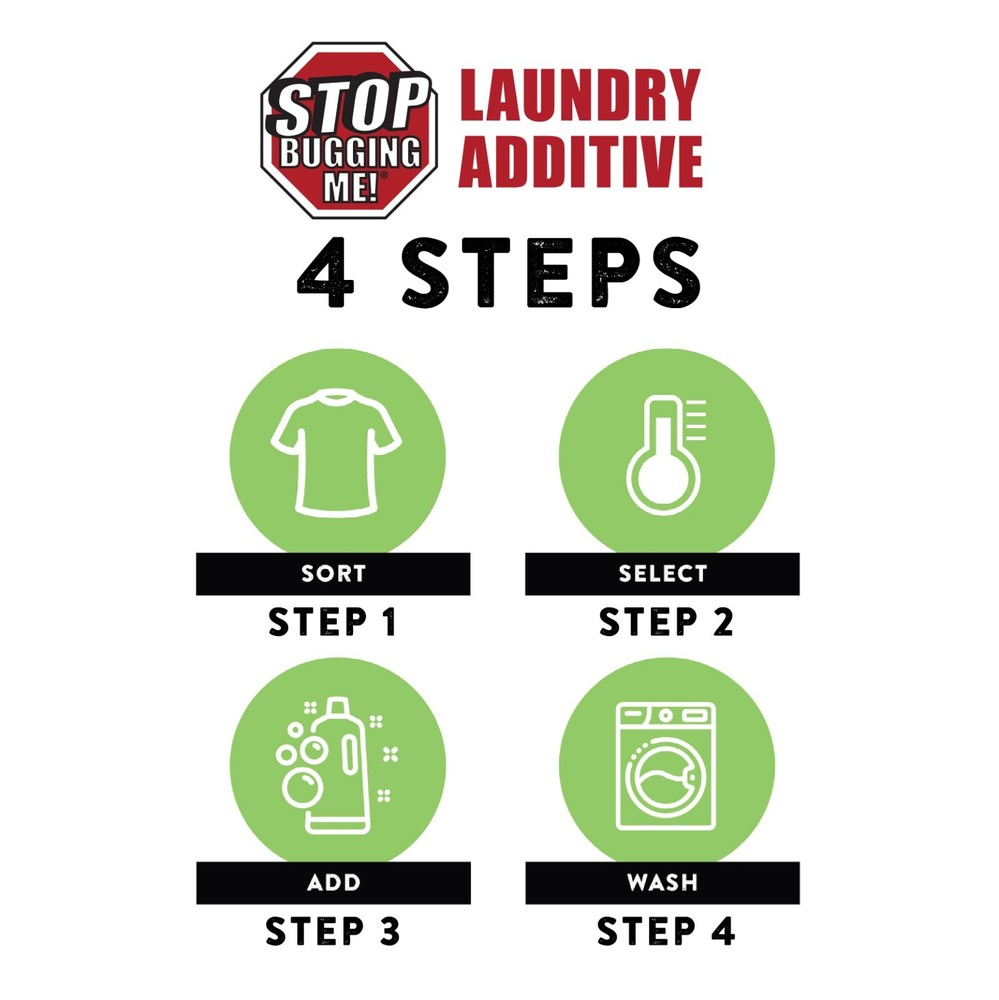 Stop Bugging Me!® Laundry Additive - Safe For All Fabric Types