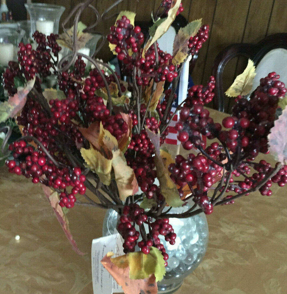 Home Interior- "Fall Berries Cluster Bouquet" --New in Box