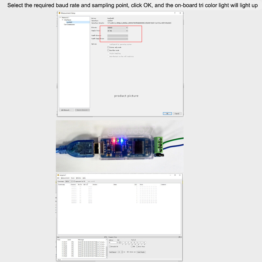 USB to CAN Module ADM3053 Isolation Version CAN Bus Debugging Assistant w/ Shell
