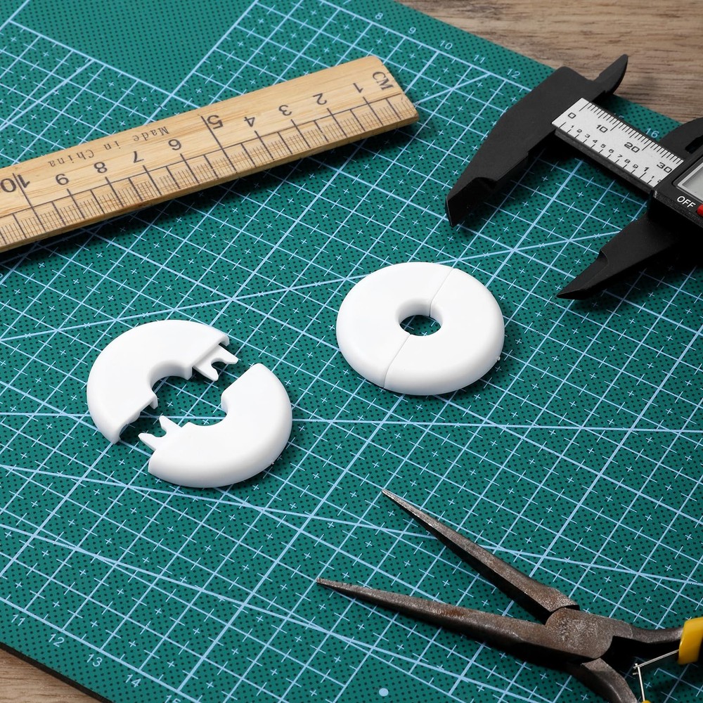 Thinp 2 Pcs Wall Grommets for Cables, Cable Pass Through Anti-Slip White