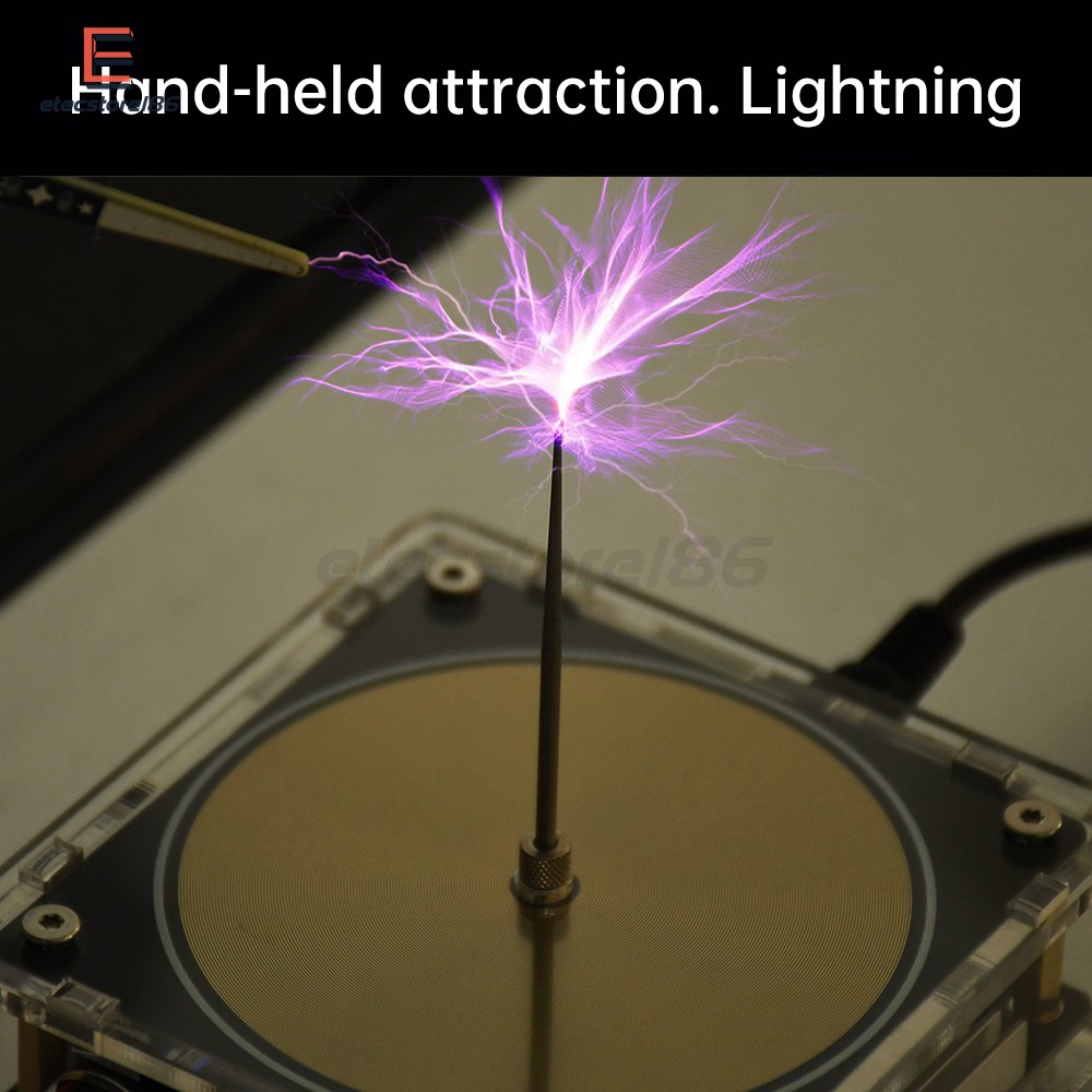 Bluetooth Music Tesla Coil Plasma Loudspeaker Touchable Artificial Lightning DIY