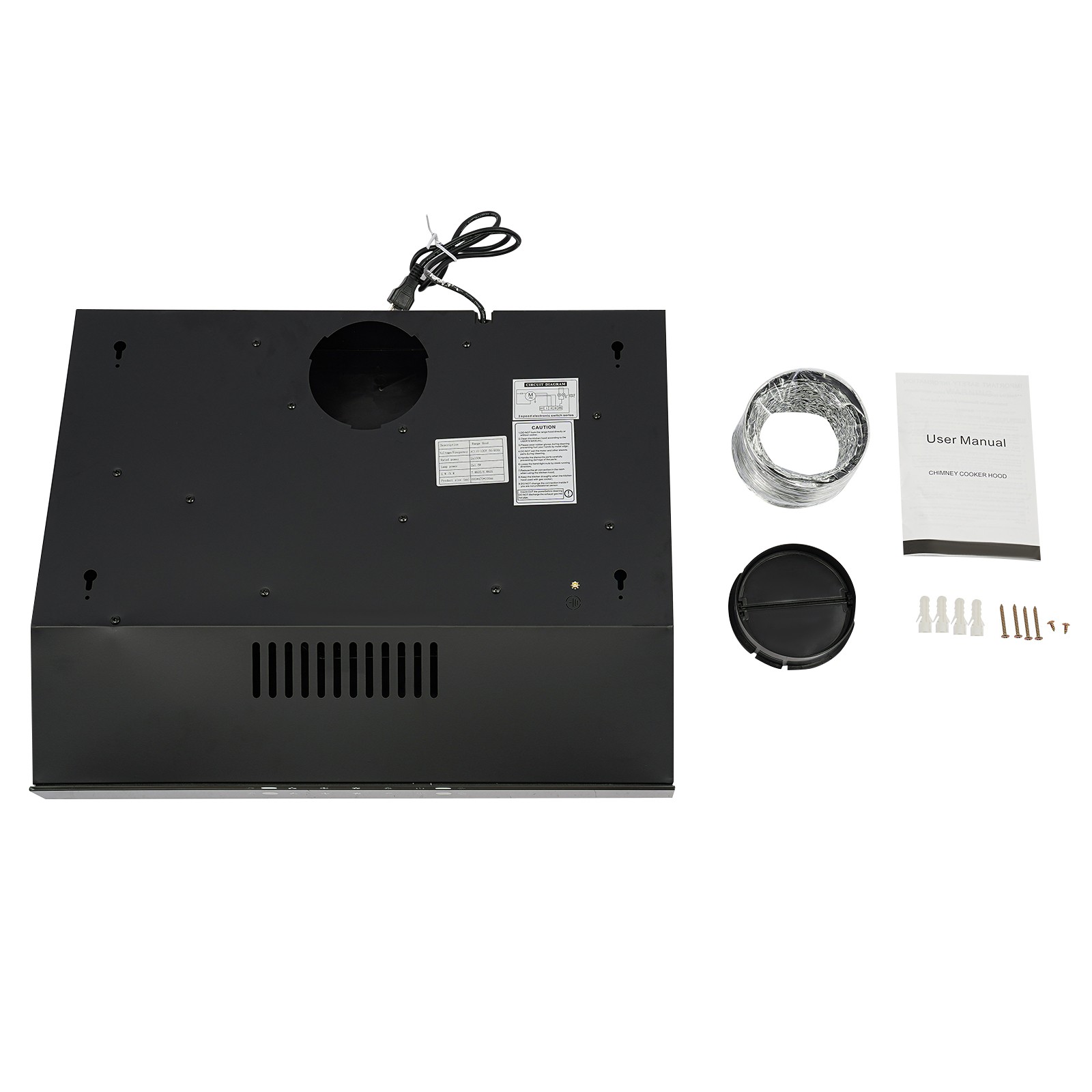 24inch Under Cabinet Range Hood Stainless Steel 600CFM Kitchen Vent