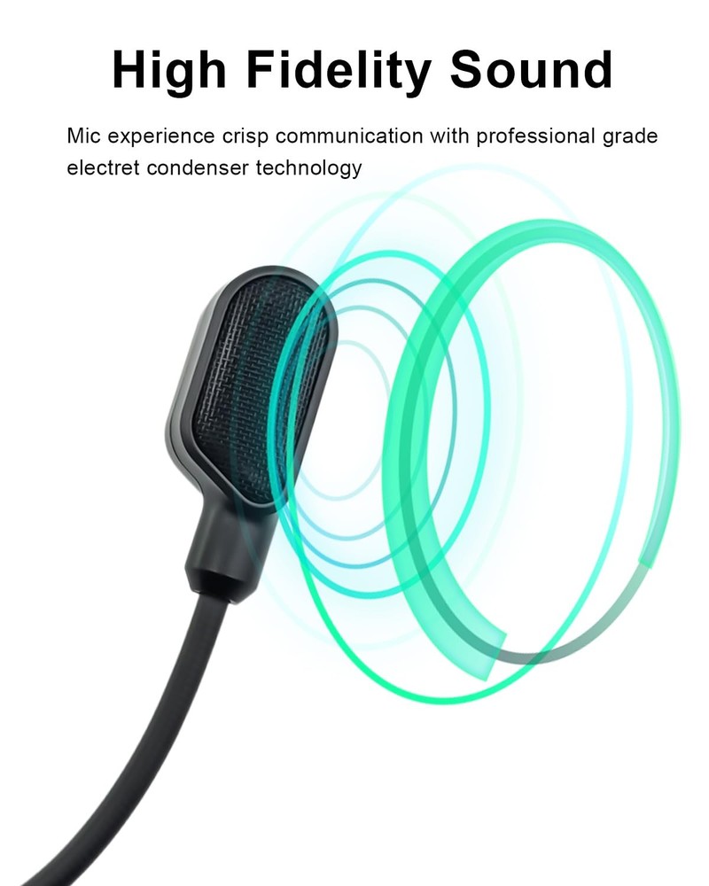 Microphone Replacement 3.5mm Detachable Boom for HyperX Cloud III Wired/Wireless