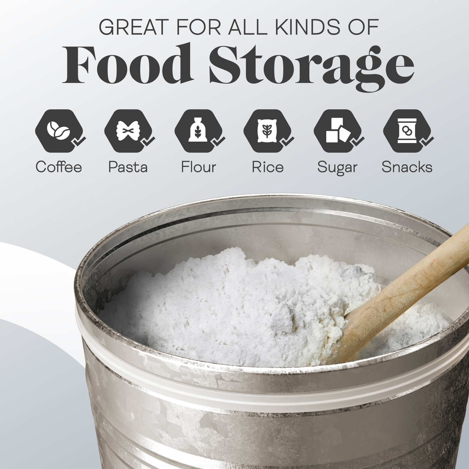 Amici Home Farmhouse Country Living Galvanized Metal Kitchen Storage Canister