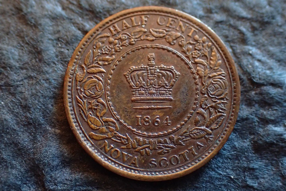 1864, Half - Cent,  Nova Scotia,  Free shipping in Canada