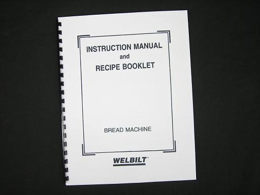 Welbilt Bread Maker Machine Directions Instruction Manuals w/ Recipes Various