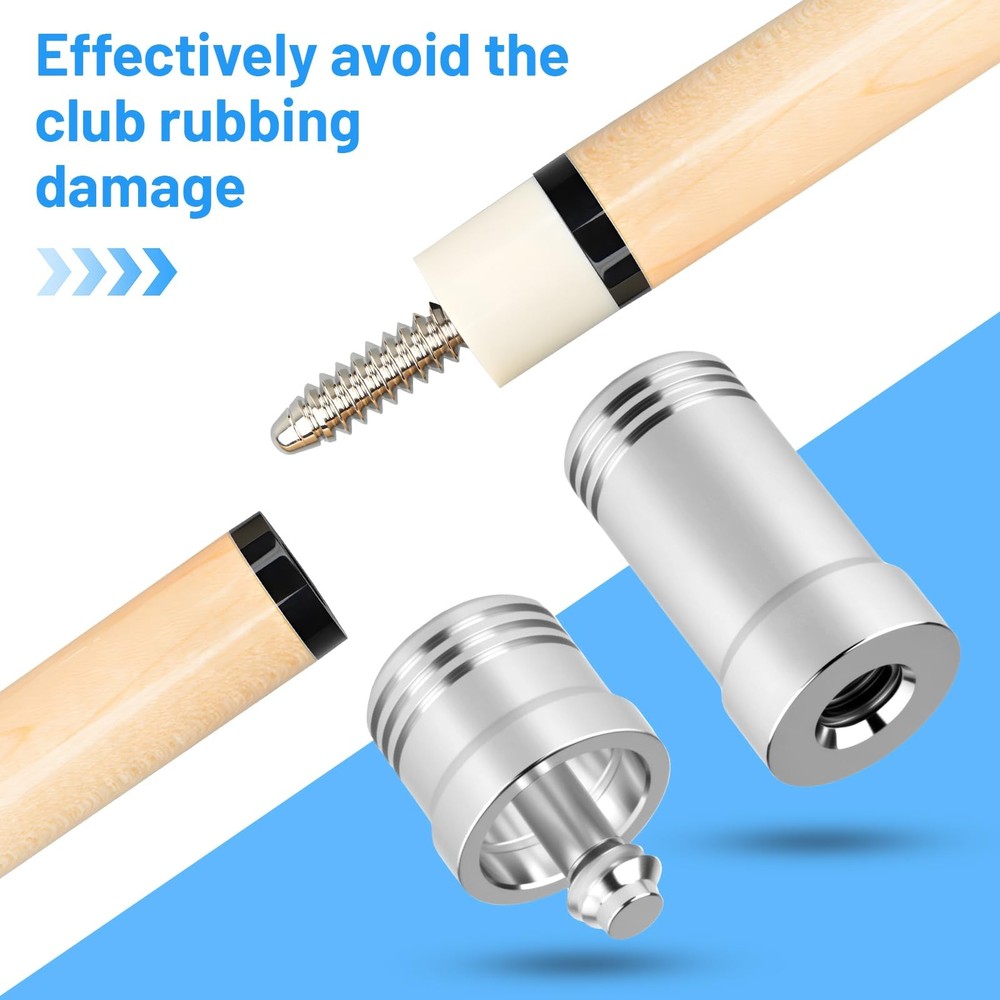 1 Pair Stick Joint Protector, 3/8 X 10 Pool Joint Thread Cap, Pool Cue Joint ...