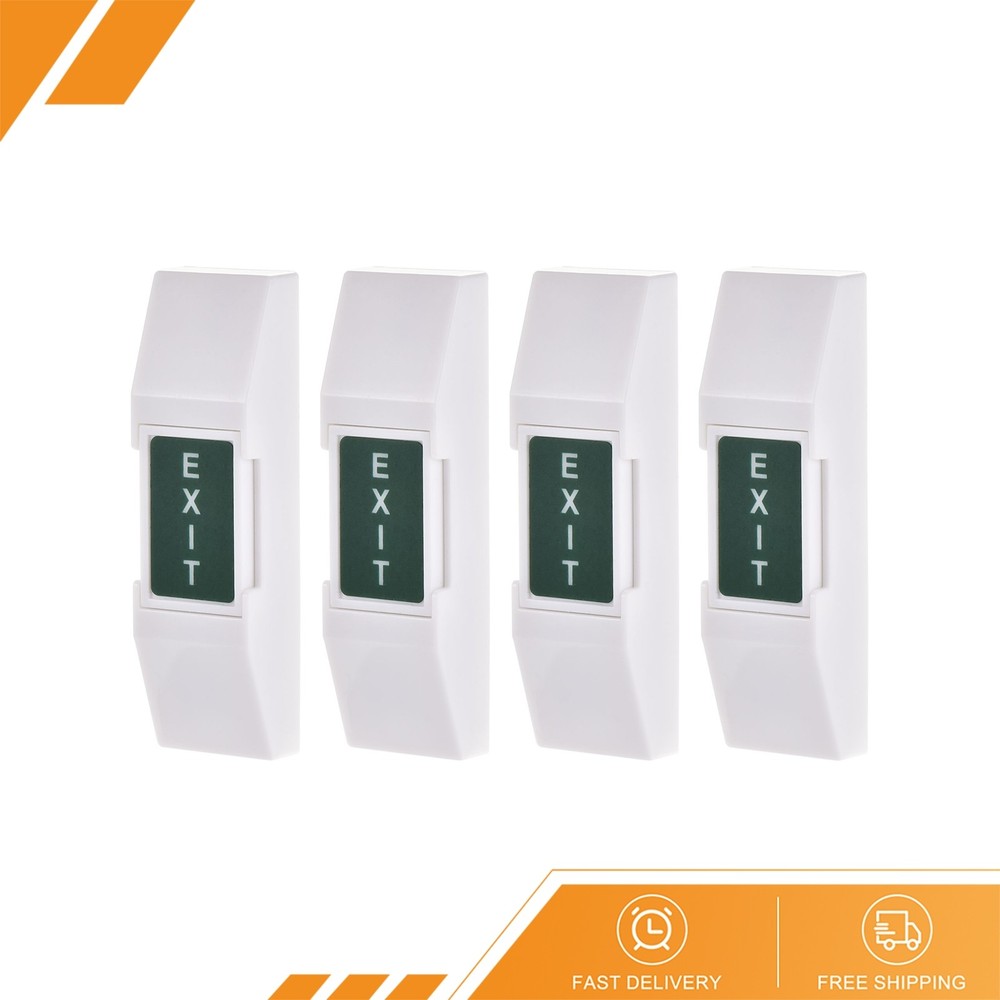 4 x Push to Exit Button Release Switch Door Access Control PC Panel 12V 3A White