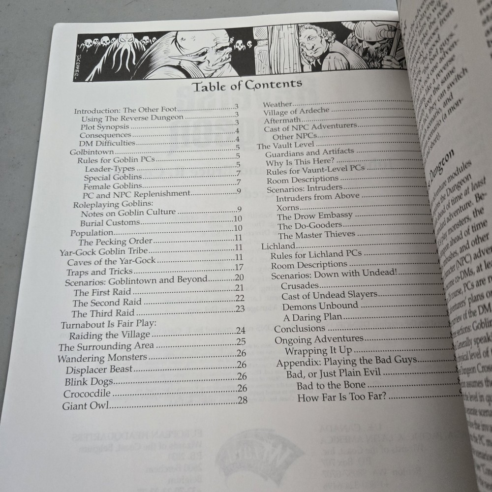 Reverse Dungeon Advanced Dungeons & Dragons D&D TSR - OOP Softcover