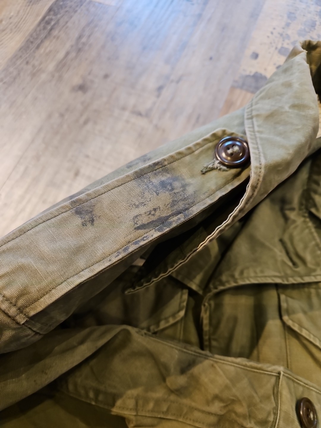 Vtg 40s Named M-43 Field Jacket WW2 US Army Military Hell on Wheels WWII 34s