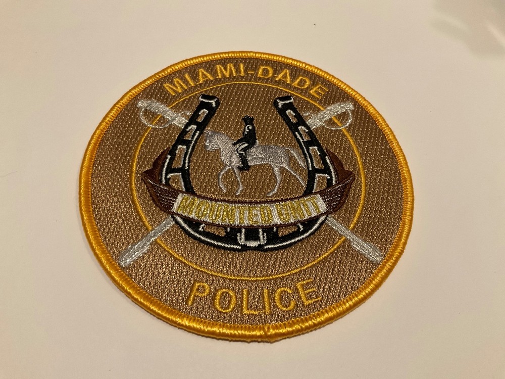 Mounted Unit Miami Dade Police State Florida FL Horse patch