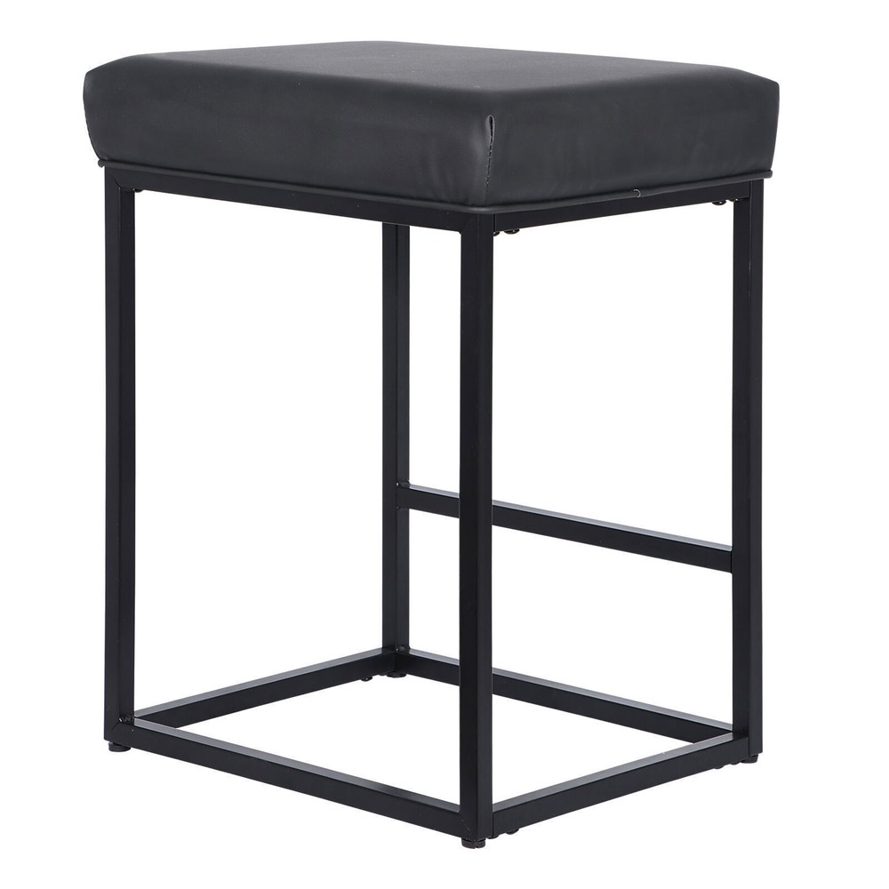 Set of 2 for Kitchen Counter Backless Modern Square Barstools Upholstered