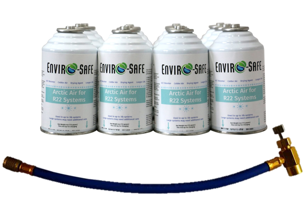 Envirosafe Arctic Air for R22, AC Coolant Support, case with hose