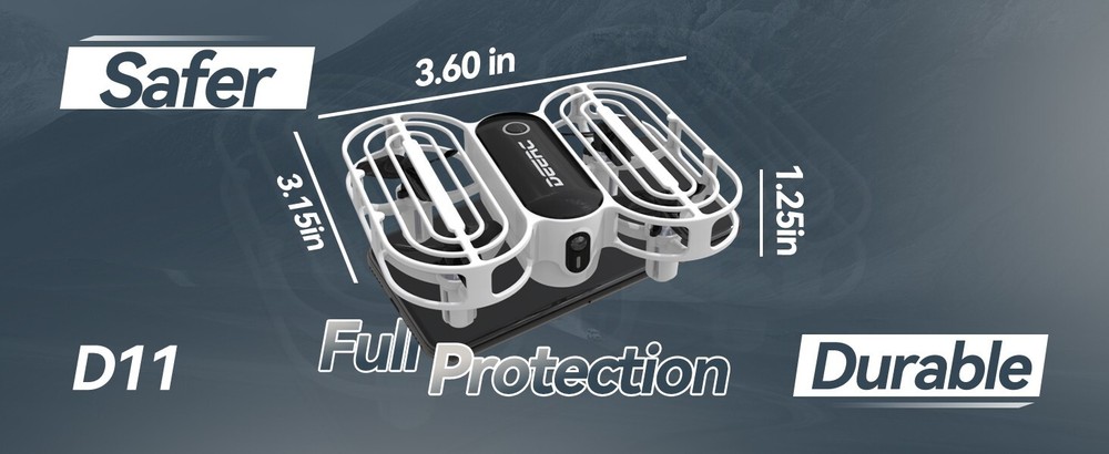 DEERC D11 Mini Drone Auto Hover Circle Fly 3 Speed Headless Mode 2 Batteries RTF