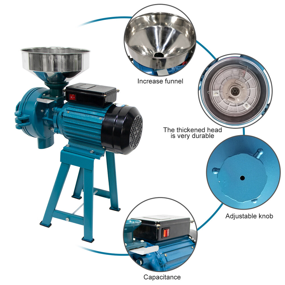 Electric Grain Mill Grinder Corn Grinder 3000W 110V Grinder Machine Flour Mill