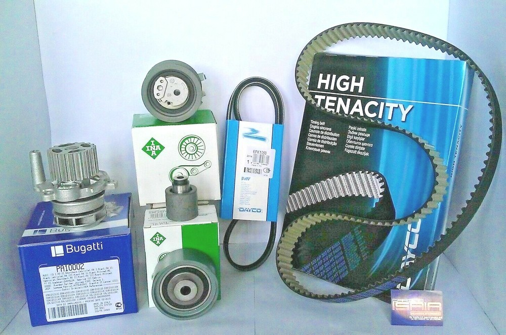 INA DISTRIBUTION KIT (8P1) 6PCS + WATER PUMP + SER BELT. FOR AUDI A3 2.0 TDI BKD