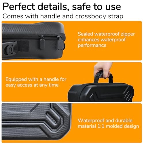 Starlink Mini Case-Durable PU Case with Custom Grooves Shoulder Strap & Handle