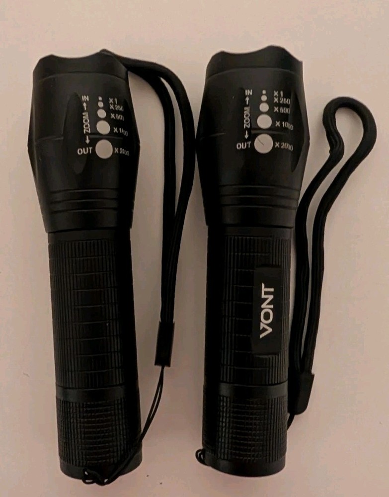 Vont 2-pack LED Tactical Flashlight Brand New