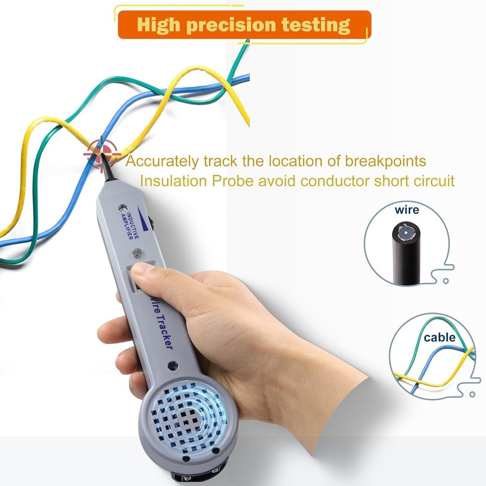 One-Button Operation Tone Tracer Kit - Accurate Testing for Low Voltage Cables